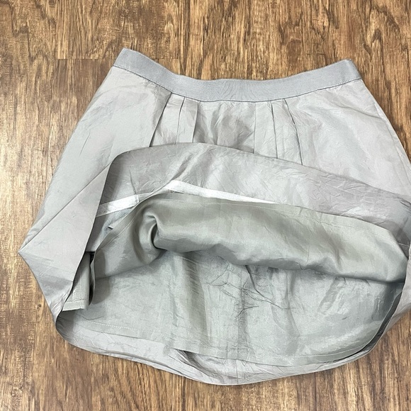 J. Crew Grey Linen Silk Pleated Mini Skirt - Picture 6 of 12